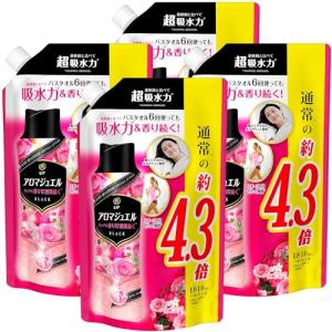 レノア ハピネス アロマジュエル 香り付け専用ビーズ アンティークローズ＆フローラル 詰め替え 1,810mL×4袋 [大容量] [ケース品]｜riina-shop