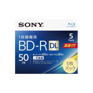 ビデオ用ブルーレイディスク 1回録画用 5枚パック BD-R DL 50GB 2層 高速書き込み対応 1-6倍速 5BNR2VJPS6 一回記録 sony ソニー SONY｜rijapan