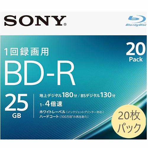 ブルーレイディスク 1回録画用 20枚パック BD-R 25GB 1層 4倍速 20BNR1VJPS...