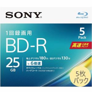 ブルーレイディスク 1回録画用 5枚パック BD-R 25GB 1層 6倍速 5BNR1VJPS6 ...