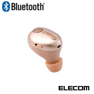 超極小Bluetoothハンズフリーヘッドセット ゴールド LBT-HSC30MP GD bluetooth 片耳 USB Type-C充電 マルチポイント対応  ELECOM エレコム｜rijapan