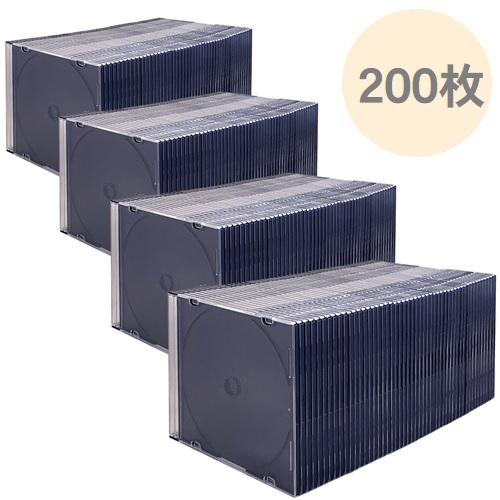 ディスクケース ブルーレイディスク Blu-ray DVD CD プラケース 1枚収納 200枚 5...