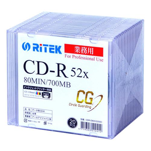 データ用 CDR-D80CG20SC CD-R 700MB 52倍速 Ritek Professio...