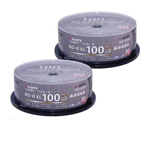 【在庫あり】ブルーレイディスク BD-R XL 片面３層 100GB 40枚（20枚SPケース×2個...