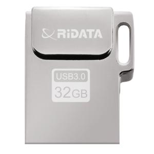 超小型 USB 3.0 32GB 超高速データ転送 RI-HM1U3032 SV 飛び出し部分が少ない 軽くて丈夫なメタルボディ ストラップ付 シルバー RiDATA メール便OK ポスト投函｜rijapan