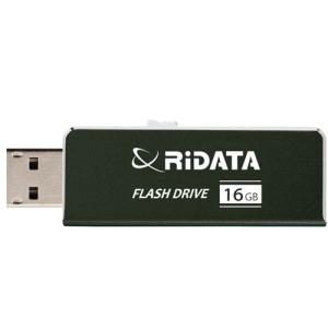 スライド式 USB 2.0 16GB アルミボディ ブラック USBメモリー インデックスシール付 片手で簡単スライド式 RI-OD17U016 BK usb RiDATA メール便OK ポスト投函｜rijapan