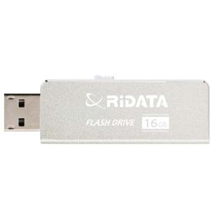 スライド式 USB 2.0 16GB アルミボディ シルバー USBメモリー インデックスシール付 片手で簡単スライド式 RI-OD17U016 SV usb RiDATA メール便OK ポスト投函｜rijapan