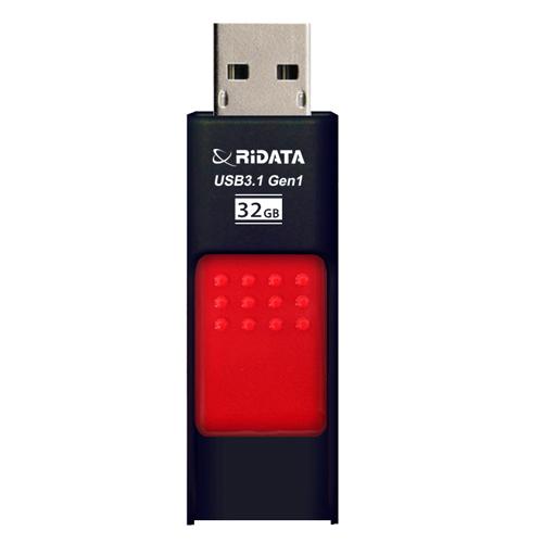 スライド式 USB 3.1 Gen1 32GB 超高速データ転送 コネクタ本体収納 片手で簡単操作 ...