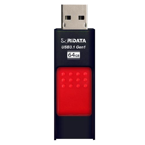 スライド式 USB 3.1 Gen1 64GB 超高速データ転送 コネクタ本体収納 片手で簡単操作 ...