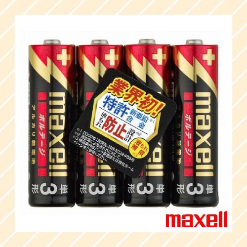 アルカリ乾電池 単3形 4本 ボルテージ LR6 T 4P maxell 使用推奨期限10年 10年...