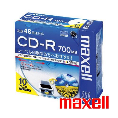 CD-R cd-r データ用 10枚パック 薄型5ｍｍケース入り 容量700MB 700mb 48倍...