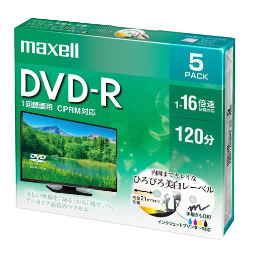 DVD-R dvd-r 1回録画用 5枚入 1〜16倍速 120分 片面4.7GB CPRM対応 c...