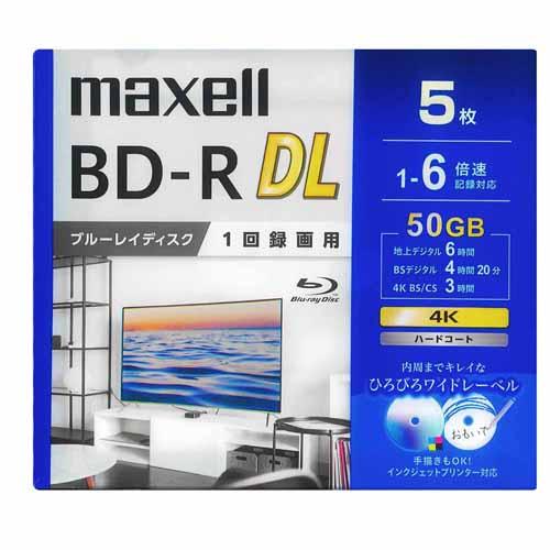 【在庫あり】ブルーレイディスク 1回録画用 5枚パック BD-R DL 50GB 2層 1〜6倍速対...