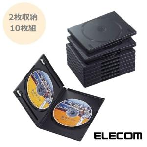 DVD トールケース 2枚収納 10枚組 ブラック ディスク収納 ディスクケース ディスク整理 CCD-DVD06BK エレコム ELECOM｜rijapan