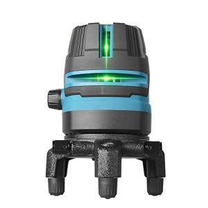 Takamine 1秒強力制動 5ライン レーザー墨出し器 グリーンレーザー 脱着式360°三脚ベース 付属 4方向大矩ライン照射 縦4横1 地墨 G