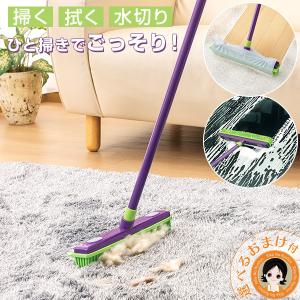 不思議なホウキ 箒 掃除 ブラシ 抜け毛 カーペット 洗える 水ぶき ゴム製ほうき 髪の毛 ペット 掃除 メイダイ 100s bnm