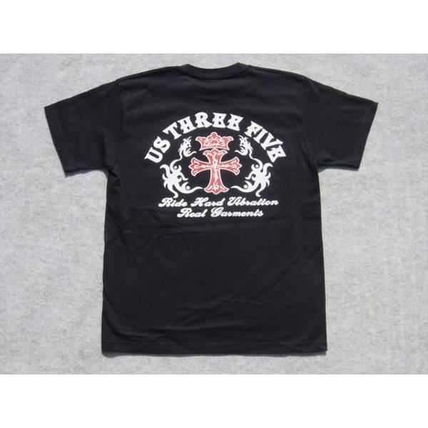 US35クロス・クラウン半袖Tシャツ・バックプリント