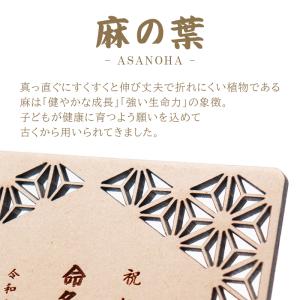 木製 和風 和柄 命名札 命名プレート 名入れ...の詳細画像5