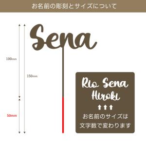 名入れ ケーキトッパー 木製 名前 子ども 誕...の詳細画像4