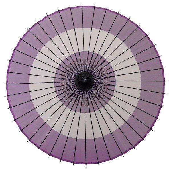 助六 薄い紫／白 継柄 舞踊傘 踊り傘和傘 絹舞傘