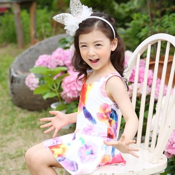 子供水着 ワンピース キャップ付き 女の子 韓国子供服 ２点セット 親子ペアルック キッズ