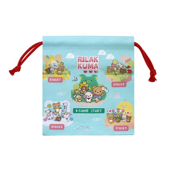 リラックマストア＆キデイランド限定　巾着  ゲーミングリラックマ