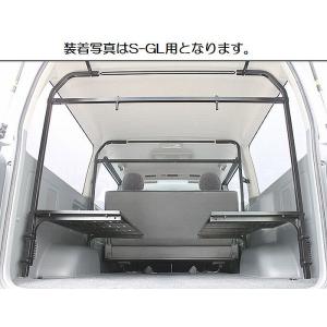 職人棚 手元2.5人工 左右2枚セット 200系ハイエース標準ボディ2/4WD[ロールーフ]◆グレー...