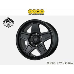 15インチ用200系ハイエース2/4WD用LANDFOOT-GWDアルミホイール[ラギットブラック]...