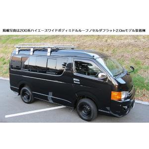 200系ハイエースワイドボディミドルルーフ専用アイバワークスNOSELDAフラット[長さ3.2mモデ...