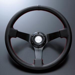 D1SPEC ステアリング DEEP70 33パイ　レッドステッチ D1 SPEC ステアリング DEEP70 バックスキン / レッドステッチ