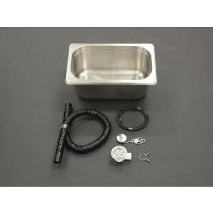 角型ステンレスミニシンクセット共栓／ホース８０cm付 キャンピングカー専用品【寸法：縦約350mm×...