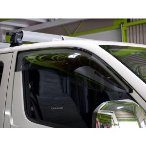 E26系NV350キャラバン２/４ＷD標準ボディ.ワイドボディオックスバイザースポーティカットSPORTY CUT フロント用(左右セット)※代引不可※受注生産品