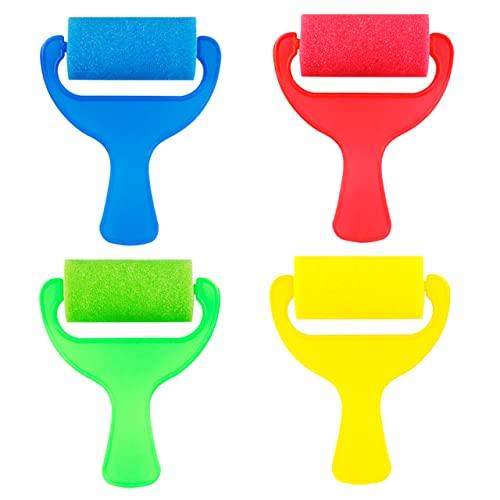 Rimikuru ペイントローラー スポンジ 4色 4点/8点 セット 絵の具 ローラー ロールブラ...