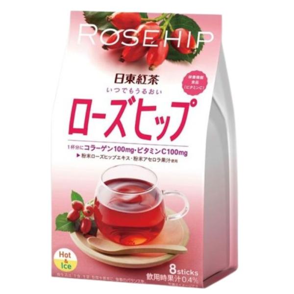 いつでもうるおいローズヒップ 日東紅茶 スティック うるおいティー 美容 アセロラ ノンカフェイン ...