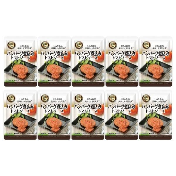 【10個セット】アルファフーズ UAA食品 ハンバーグ煮込み トマトソース 100g 美味しい防災食...