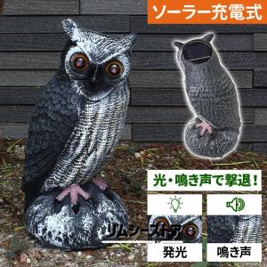 鳥よけ グッズ フクロウ ベランダ 鳥除け 音 ライト 車 畑 鷹 屋根 屋外 カラスよけ 対策 撃退｜リムシーストア