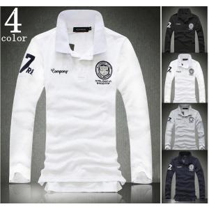 （可）ポロシャツ メンズ tシャツ カットソー 長袖ポロ