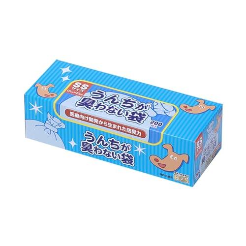 驚異の防臭素材BOS（ボス）　うんちが臭わない袋　SSサイズ大容量200枚入 ペット用うんち処理袋袋...