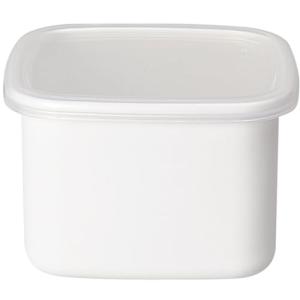 野田琺瑯(Nodahoro) 保存容器 ホーロー 耐熱 スクエア Mサイズ シール蓋付 中身が見える ホワイトシリーズ 日本製 WS-M