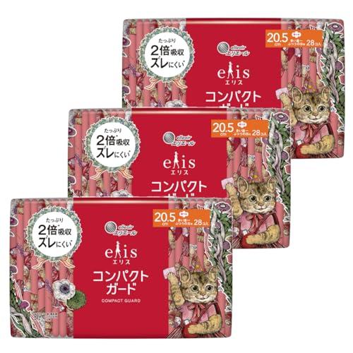 ヒグチユウコ企画品 エリス コンパクトガード 20.5cm（多い昼〜ふつうの日用）羽つき 28枚×3...