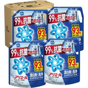 アリエール 洗濯洗剤 液体 漂白剤レベル洗浄 エリそで＆くすみ 清潔でさわやかな香り 詰め替え 2210gｘ4袋