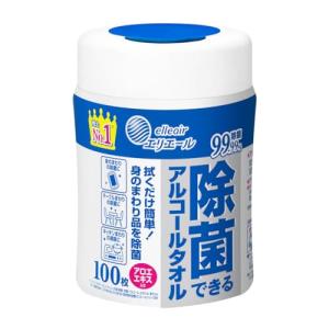 エリエール 除菌できるアルコールタオル ウェットティッシュ ボトル 本体 100枚 アルコールタイプ