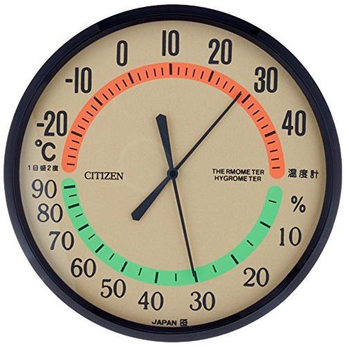 リズム(RHYTHM) シチズン 温度 ・ 湿度 計 掛け タイプ TM-42 茶 CITIZEN ...