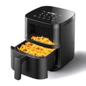 ノンフライヤー 4.5L ノンオイルフライヤー エアフライヤー 1-5人用 可視窓 大容量 家庭用 省エネ 最高温230℃ ノンフライヤー機 L｜rina812shop