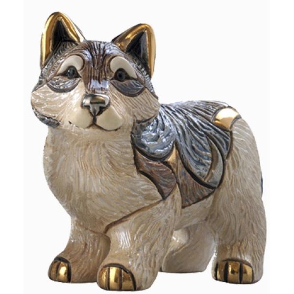 置物 イヌ いぬ 犬  オオカミ おおかみ 狼 陶器 送料無料 F136