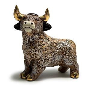 牛　陶器　置物 置物 ウシ うし 牛 陶器 送料無料 F226RDG : リンコナダ(日本代理店