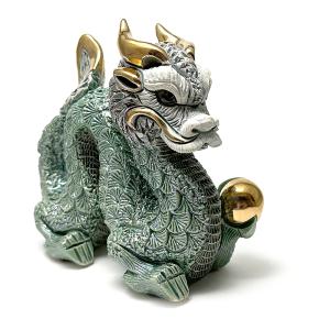 置物 ドラゴン どらごん 陶器 送料無料 F243C : リンコナダ(日本代理店