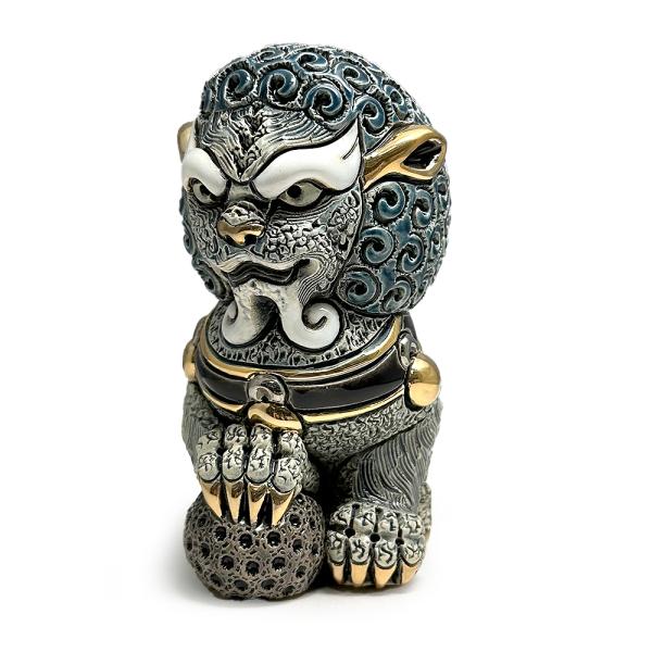 置物 イヌ いぬ 犬  狛犬 ライオン 獅子 陶器 送料無料 F249B