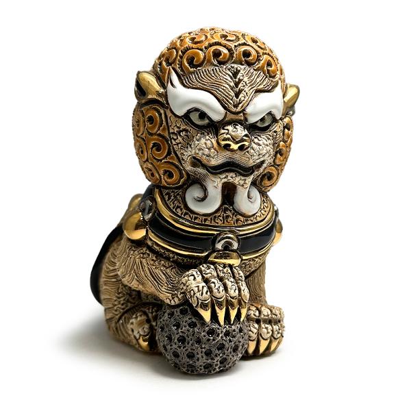 置物 イヌ いぬ 犬  狛犬 ライオン 獅子 陶器 送料無料 F249C