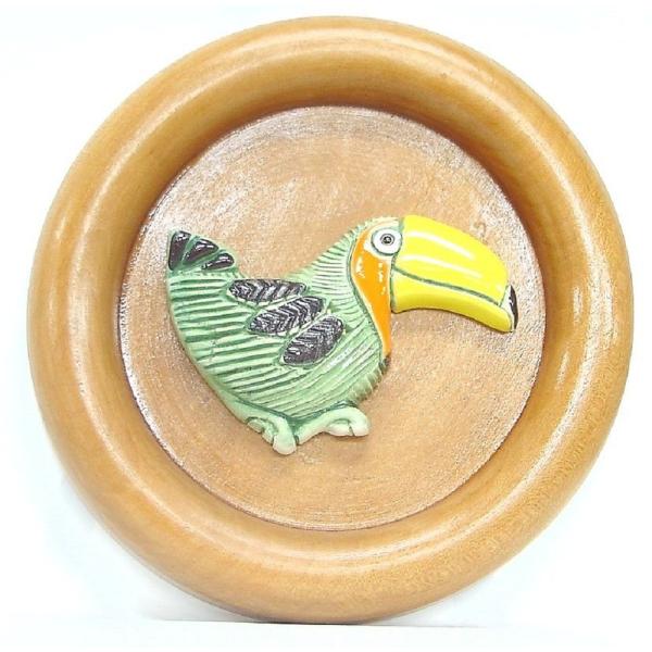 【SALE50％OFF】壁掛け フレーム オブジェ F37 動物 陶器 オオハシ 鳥 ペット インテ...